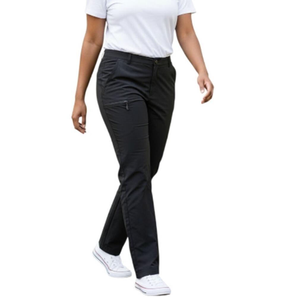 REI Hiking Nylon Pant Women 20W Black Lightweight Outdoor Stretch Travel Casual